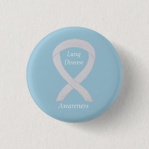 Lung Disease Awareness Pearl Ribbon Art Pin Ronde Button 3,2 Cm