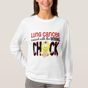 Lung-kanker met de verkeerde meid t-shirt