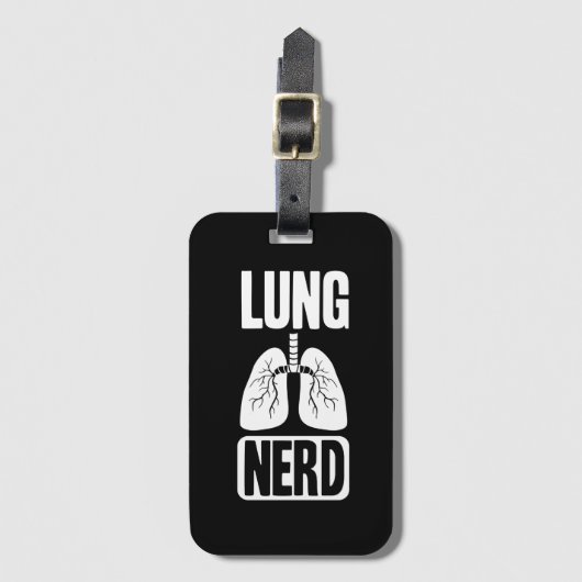 Lung Nerd RT Pulmonologist Respiratory Therapy Bagagelabel (Voorkant (verticaal))