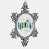 Lung Recipient Tin Sneeuwvlok Ornament (Links)