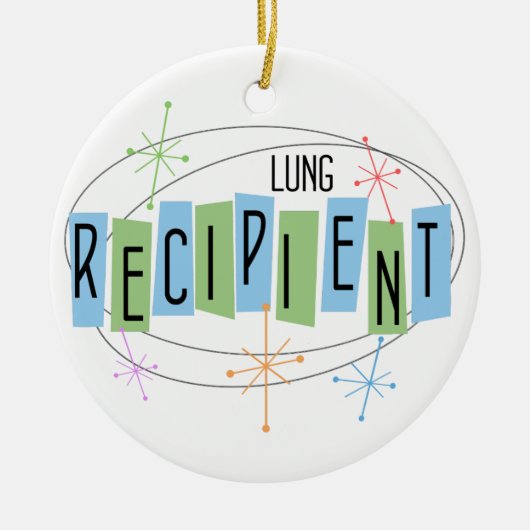  Lung Transplant Recipient Kerstmis Keramisch Ornament (Voorkant)