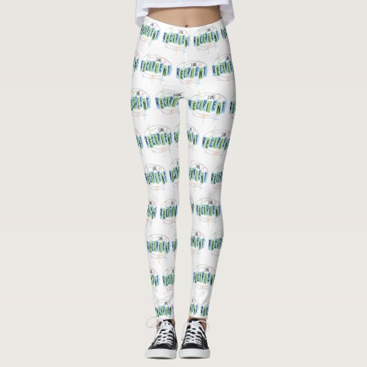 Lung Transplant Recipient Retro Style Leggings (Voorkant)