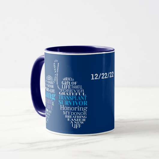 Lung Transplant Survivor Personalized Coffee Mok (Voorkant links)