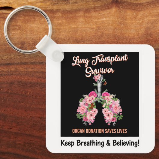 Lung Transplant Survivor Sleutelhanger (Voorkant)