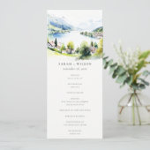 Lungern Switzerland Landscape Wedding Program Kaart (Staand voorkant)