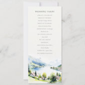 Lungern Switzerland Landscape Wedding Program Kaart (Achterkant)
