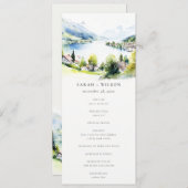 Lungern Switzerland Landscape Wedding Program Kaart (Voorkant / Achterkant)