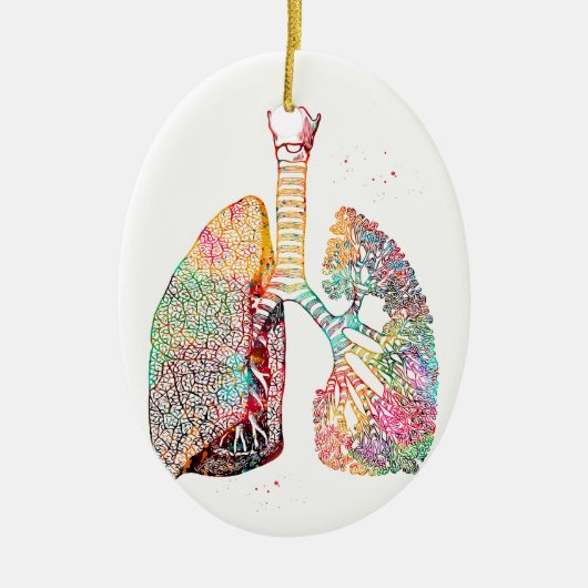 Lungs Art Keramisch Ornament (Voorkant)