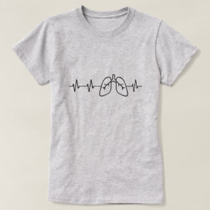 Lungs hartslag Ademhalingslongen T-shirt