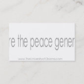 L'université du carte de visite d'Obama (Dos)