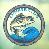 "Lunker Club" Fishing Raamsticker (Vel 3)