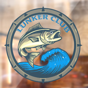 "Lunker Club" Vissen Raamsticker