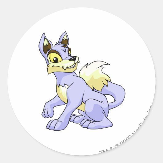 Lupe Blue Ronde Sticker (Voorkant)