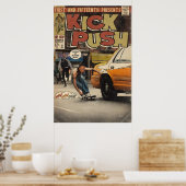 Lupe Fiasco Kick Push Comic Book Parody Poster (Keuken)