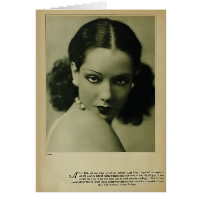 Lupe Velez 1929  portretkaart (Voorkant)