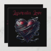 Lupercalia Black Threads Heart Valentine's Feestdagenkaart (Voorkant / Achterkant)
