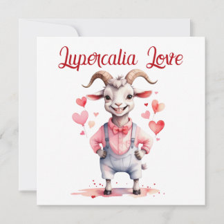 Lupercalia Liefde Zoete Geiten Harten Valentijnsda Feestdagenkaart