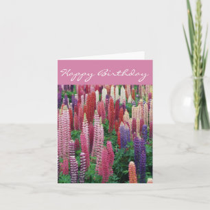 Lupin Bloemen D2 Verjaardagskaart Kaart