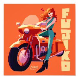 Lupin III de derde Fujiko medium art print Foto Afdruk