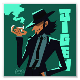 Lupin III de derde Jigen kleine kunstprint Foto Afdruk