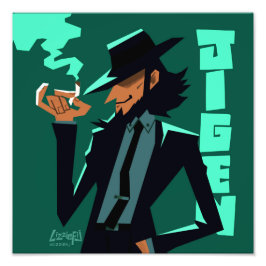 Lupin III de derde Jigen medium art print Foto Afdruk