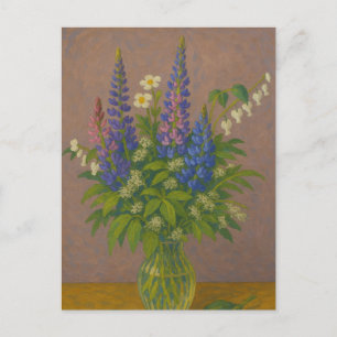 Lupine dans le vase Carte postale