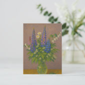 Lupine dans le vase Carte postale (Debout devant)