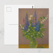 Lupine dans le vase Carte postale (Devant / Derrière)