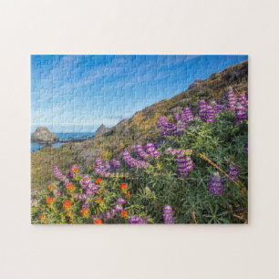 Lupine- en verfkwast-wilde bloemen legpuzzel