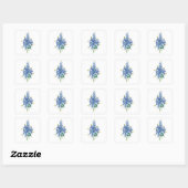 Lupine en wilde bloemen vierkante sticker (Vel)