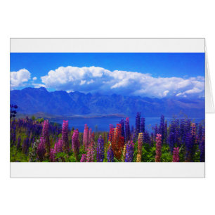 Lupine néo-zélandaise sur le lac Wakatipu