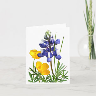 Lupine Poppies Note Kaart