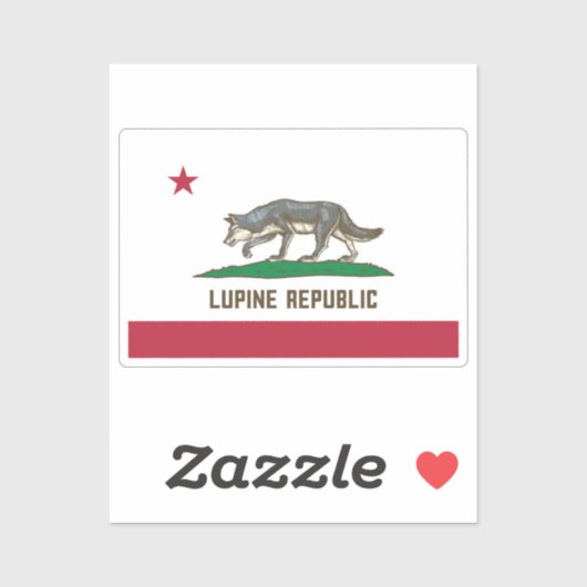 Lupine Republiek Vlag Sticker (Vel)