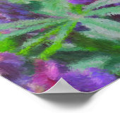 Lupine Trio Impressionist Flower Photo Painting Poster (Hoek)