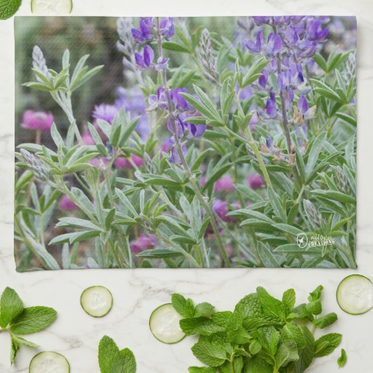 Lupine Wildbloemen Tea Towel Theedoek (Gevouwen)