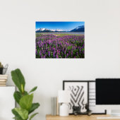 Lupines in Bloom | Keniaanse bergen, Alaska Poster (Thuiskantoor)