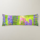 Lupineschildering - Oorspronkelijke blowerende kun Lichaamskussen (Voorkant)