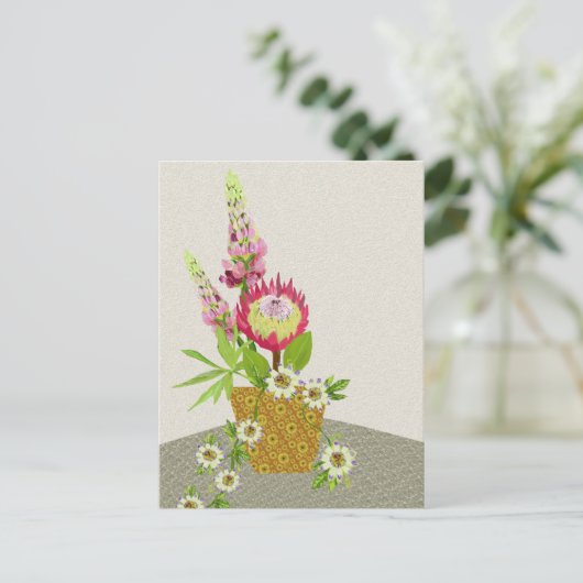 Lupinus, Fleur de Passion et Carte Postale Protea (Debout devant)