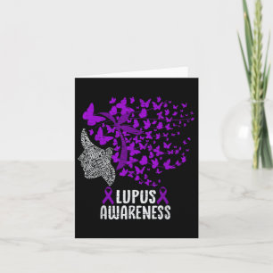 Lupus Awareness Butterfly Paarse lint auto-immuun Kaart