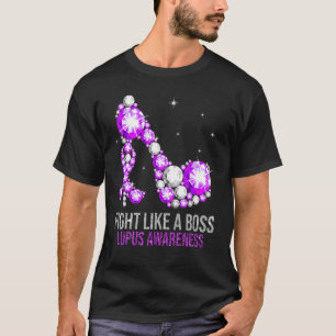 Lupus Awareness Month Heels Support Gezegden T-shirt