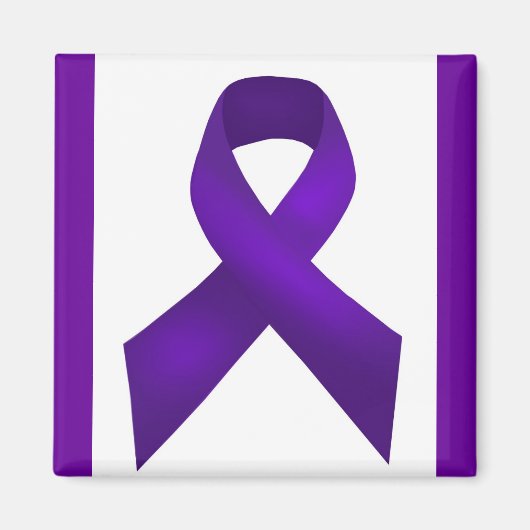 Lupus Awareness Paars Ribbon Magneet (Voorkant)