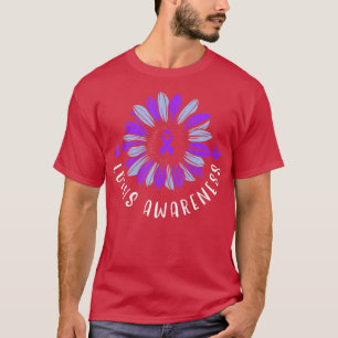 Lupus Awareness Paars Ribbon SLE Autoimmune Disea T-shirt
