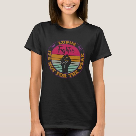 Lupus Awareness Retro Fighter Warrior not for the T-shirt (Voorkant)