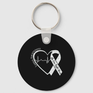 Lupus Awareness Warrior Paarse Ribbon Auto-immuun Sleutelhanger