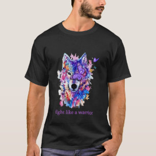 Lupus Awareness Wolf vecht als een krijger T-shirt