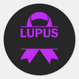 Lupus bewustzijn Lupus Warrior Lupus Ninja Ronde Sticker