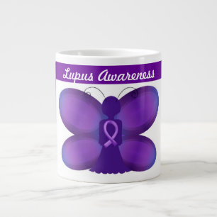 Lupus bewustzijn paarse vlinder fee grote koffiekop