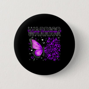 Lupus Bewustzijn Warrior Overlevende Paarse Vlinde Ronde Button 5,7 Cm