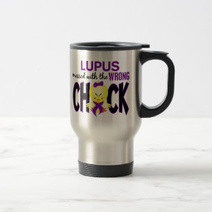 Lupus die met de verkeerde kuiken is gecommuniceer reisbeker