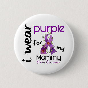 Lupus ik DRAAG PAARS voor MIJN MOMMY 43 Ronde Button 5,7 Cm